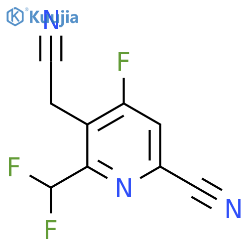 6-Cyano-2-(difluoromethyl)-4-fluoropyridine-3-acetonitrile structure