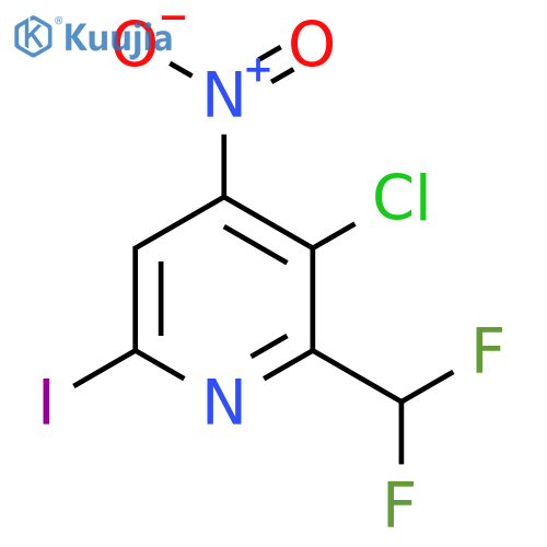 3-Chloro-2-(difluoromethyl)-6-iodo-4-nitropyridine structure