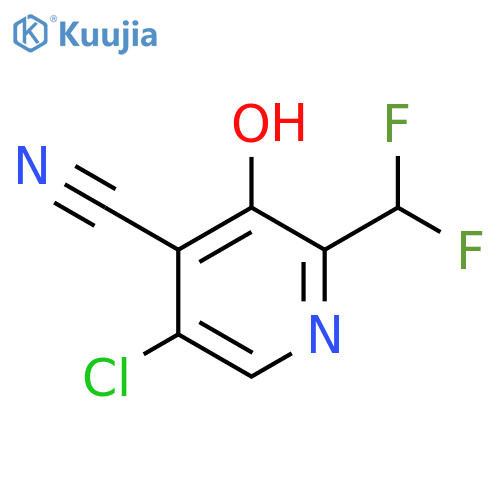 5-Chloro-4-cyano-2-(difluoromethyl)-3-hydroxypyridine structure