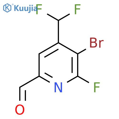 3-Bromo-4-(difluoromethyl)-2-fluoropyridine-6-carboxaldehyde structure