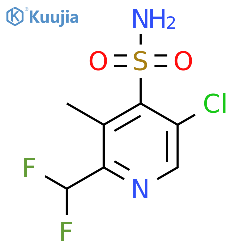 5-Chloro-2-(difluoromethyl)-3-methylpyridine-4-sulfonamide structure