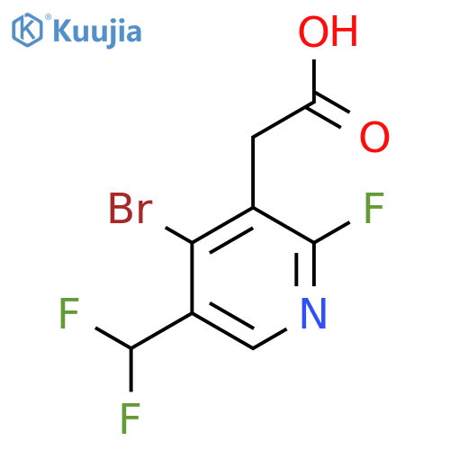 4-Bromo-5-(difluoromethyl)-2-fluoropyridine-3-acetic acid structure
