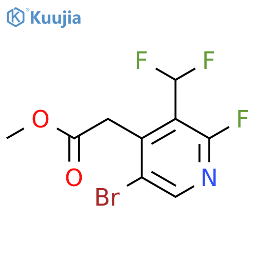 Methyl 5-bromo-3-(difluoromethyl)-2-fluoropyridine-4-acetate structure