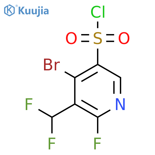 4-Bromo-3-(difluoromethyl)-2-fluoropyridine-5-sulfonyl chloride structure