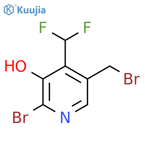 2-Bromo-5-(bromomethyl)-4-(difluoromethyl)-3-hydroxypyridine structure