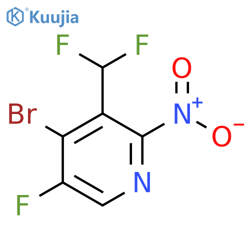 4-Bromo-3-(difluoromethyl)-5-fluoro-2-nitropyridine structure