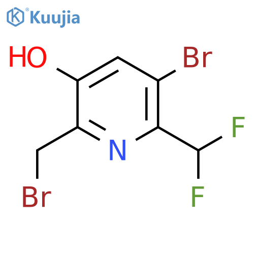 3-Bromo-6-(bromomethyl)-2-(difluoromethyl)-5-hydroxypyridine structure