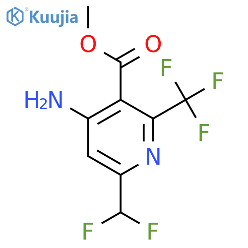 Methyl 4-amino-6-(difluoromethyl)-2-(trifluoromethyl)pyridine-3-carboxylate structure