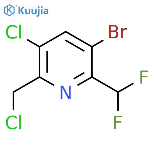 3-Bromo-5-chloro-6-(chloromethyl)-2-(difluoromethyl)pyridine structure