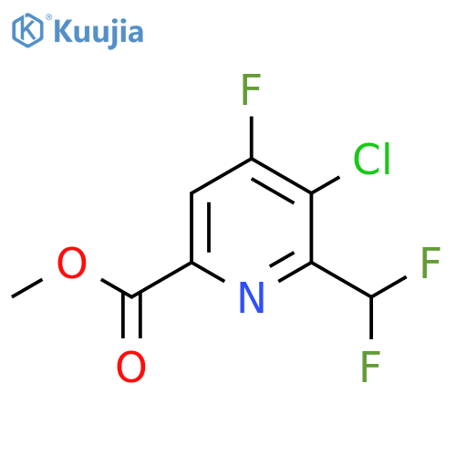 Methyl 3-chloro-2-(difluoromethyl)-4-fluoropyridine-6-carboxylate structure