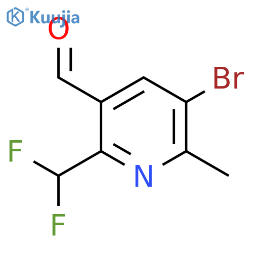 3-Bromo-6-(difluoromethyl)-2-methylpyridine-5-carboxaldehyde structure