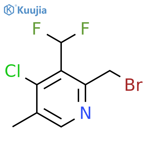 2-(Bromomethyl)-4-chloro-3-(difluoromethyl)-5-methylpyridine structure