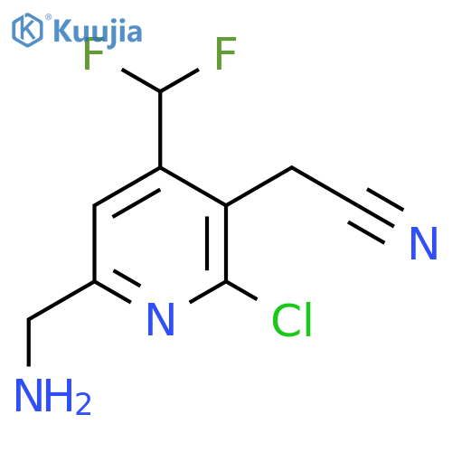 6-(Aminomethyl)-2-chloro-4-(difluoromethyl)pyridine-3-acetonitrile structure