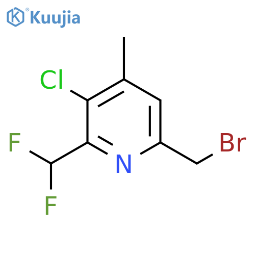 6-(Bromomethyl)-3-chloro-2-(difluoromethyl)-4-methylpyridine structure