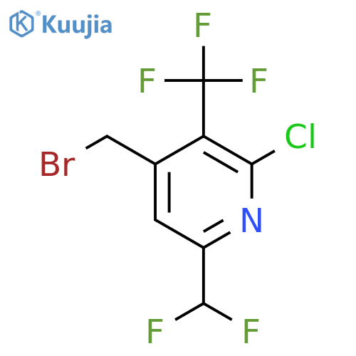 4-(Bromomethyl)-2-chloro-6-(difluoromethyl)-3-(trifluoromethyl)pyridine structure