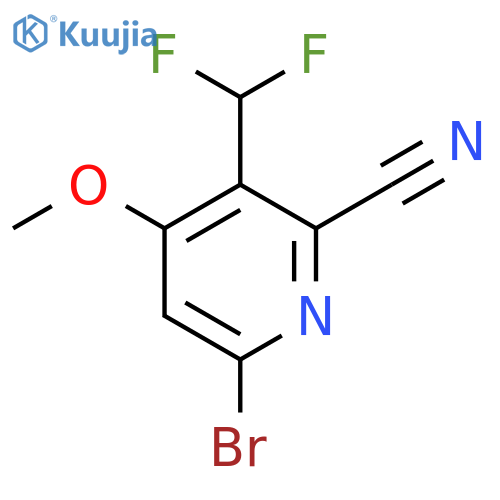 6-Bromo-2-cyano-3-(difluoromethyl)-4-methoxypyridine structure