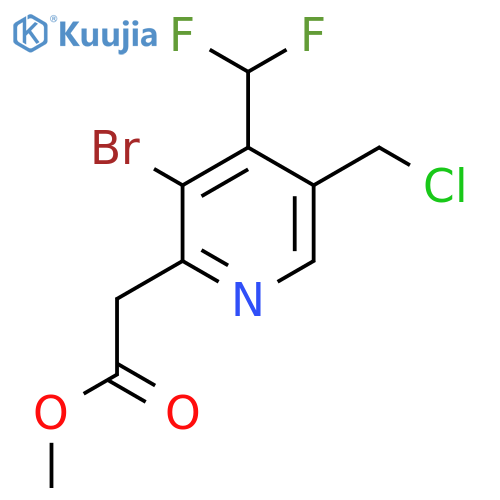 Methyl 3-bromo-5-(chloromethyl)-4-(difluoromethyl)pyridine-2-acetate structure