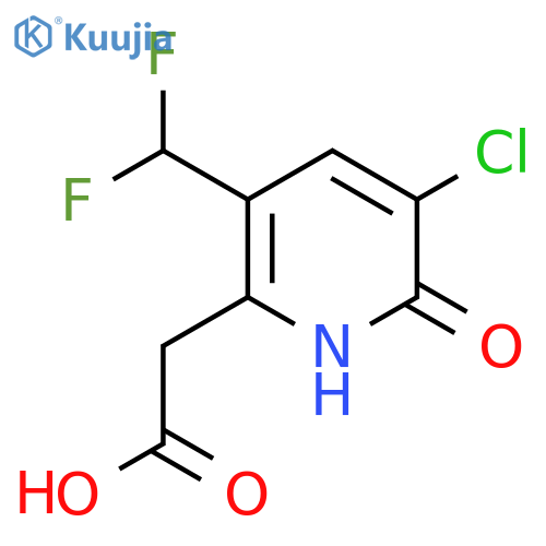 3-Chloro-5-(difluoromethyl)-2-hydroxypyridine-6-acetic acid structure