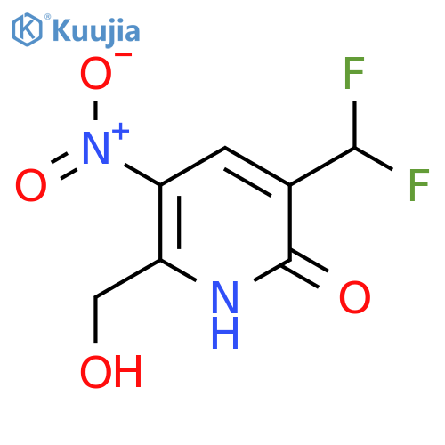 3-(Difluoromethyl)-2-hydroxy-5-nitropyridine-6-methanol structure