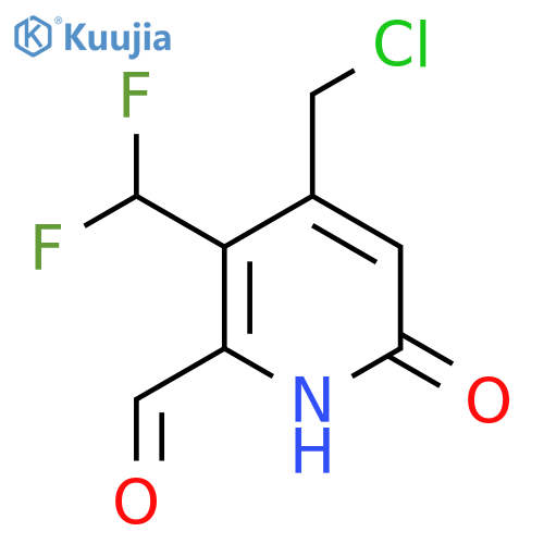 4-(Chloromethyl)-3-(difluoromethyl)-6-hydroxypyridine-2-carboxaldehyde structure