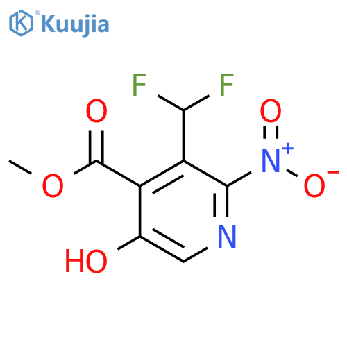 Methyl 3-(difluoromethyl)-5-hydroxy-2-nitropyridine-4-carboxylate structure