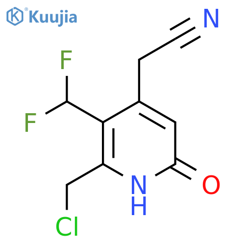 2-(Chloromethyl)-3-(difluoromethyl)-6-hydroxypyridine-4-acetonitrile structure