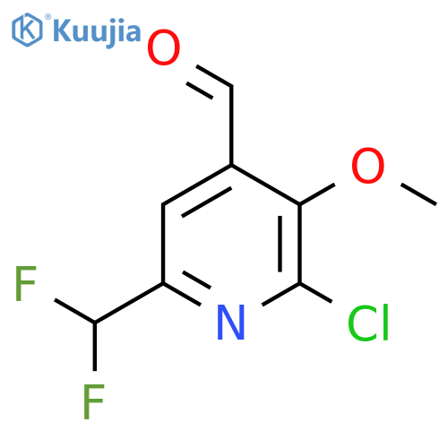 2-Chloro-6-(difluoromethyl)-3-methoxypyridine-4-carboxaldehyde structure