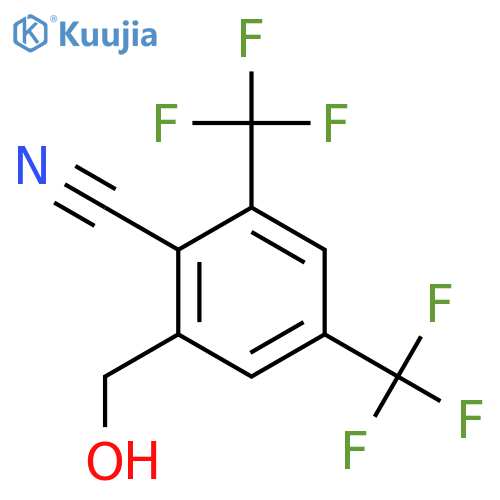 3,5-Bis(trifluoromethyl)-2-cyanobenzyl alcohol structure