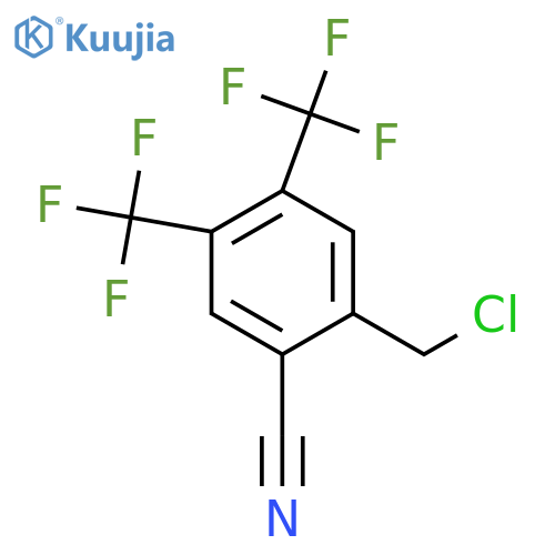 4,5-Bis(trifluoromethyl)-2-cyanobenzyl chloride structure