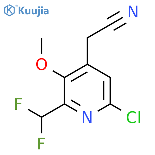 6-Chloro-2-(difluoromethyl)-3-methoxypyridine-4-acetonitrile structure
