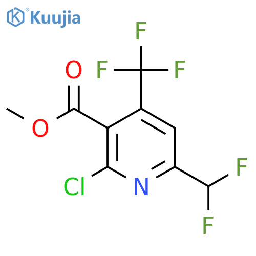 Methyl 2-chloro-6-(difluoromethyl)-4-(trifluoromethyl)pyridine-3-carboxylate structure