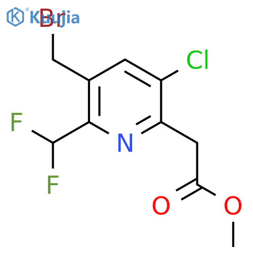 Methyl 3-(bromomethyl)-5-chloro-2-(difluoromethyl)pyridine-6-acetate structure