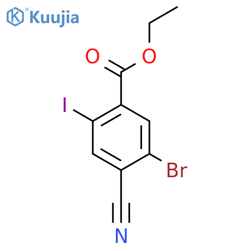 Ethyl 5-bromo-4-cyano-2-iodobenzoate structure