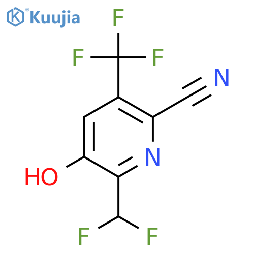 2-Cyano-6-(difluoromethyl)-5-hydroxy-3-(trifluoromethyl)pyridine structure