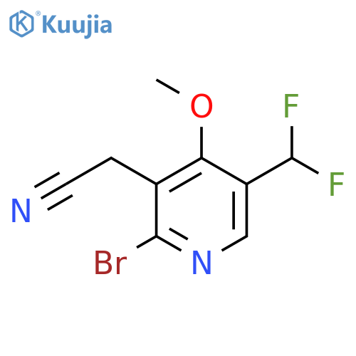 2-Bromo-5-(difluoromethyl)-4-methoxypyridine-3-acetonitrile structure