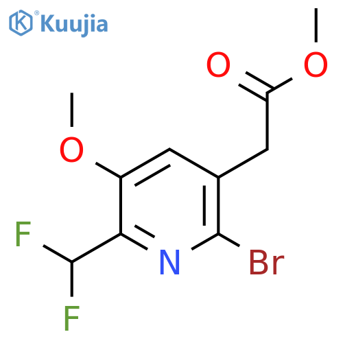 Methyl 2-bromo-6-(difluoromethyl)-5-methoxypyridine-3-acetate structure