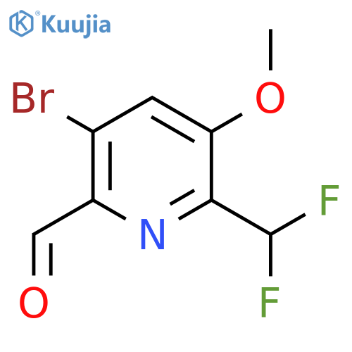 5-Bromo-2-(difluoromethyl)-3-methoxypyridine-6-carboxaldehyde structure
