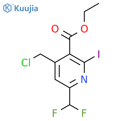 Ethyl 4-(chloromethyl)-6-(difluoromethyl)-2-iodopyridine-3-carboxylate structure