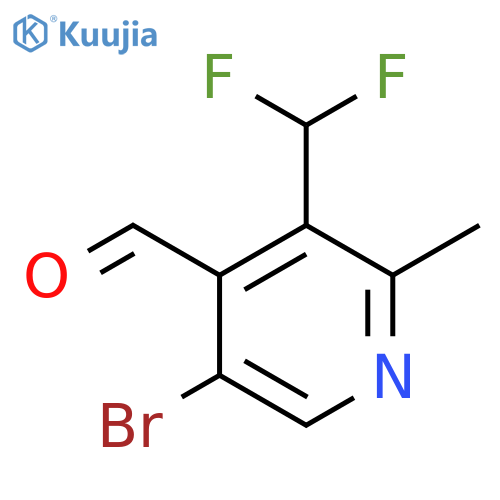 5-Bromo-3-(difluoromethyl)-2-methylpyridine-4-carboxaldehyde structure