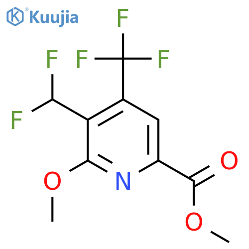 Methyl 3-(difluoromethyl)-2-methoxy-4-(trifluoromethyl)pyridine-6-carboxylate structure