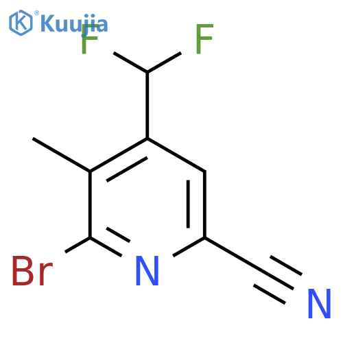 2-Bromo-6-cyano-4-(difluoromethyl)-3-methylpyridine structure