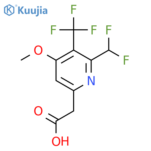 2-(Difluoromethyl)-4-methoxy-3-(trifluoromethyl)pyridine-6-acetic acid structure