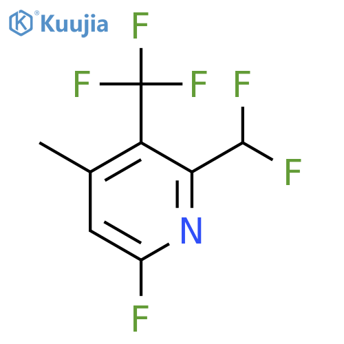 2-(Difluoromethyl)-6-fluoro-4-methyl-3-(trifluoromethyl)pyridine structure