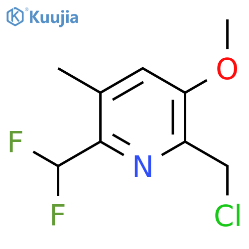 2-(Chloromethyl)-6-(difluoromethyl)-3-methoxy-5-methylpyridine structure