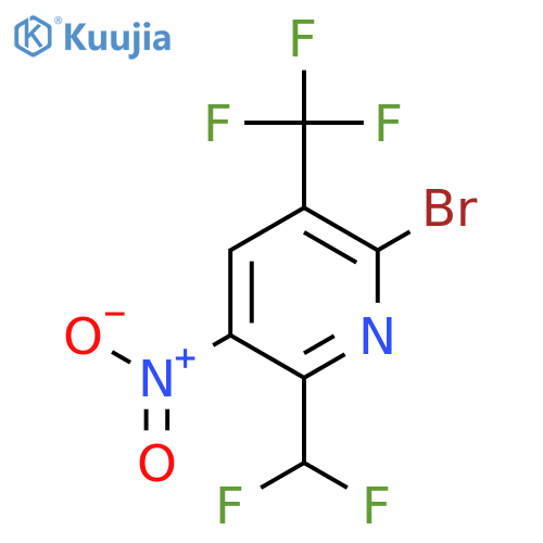 2-Bromo-6-(difluoromethyl)-5-nitro-3-(trifluoromethyl)pyridine structure