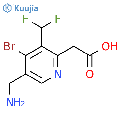 5-(Aminomethyl)-4-bromo-3-(difluoromethyl)pyridine-2-acetic acid structure