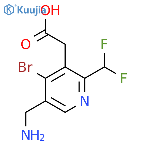 5-(Aminomethyl)-4-bromo-2-(difluoromethyl)pyridine-3-acetic acid structure