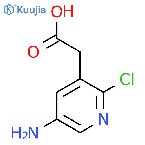 5-Amino-2-chloropyridine-3-acetic acid structure