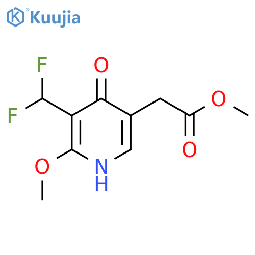 Methyl 3-(difluoromethyl)-4-hydroxy-2-methoxypyridine-5-acetate structure
