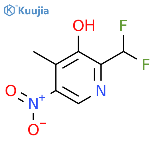 2-(Difluoromethyl)-3-hydroxy-4-methyl-5-nitropyridine structure